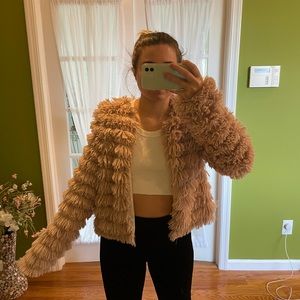 Faux fur coat